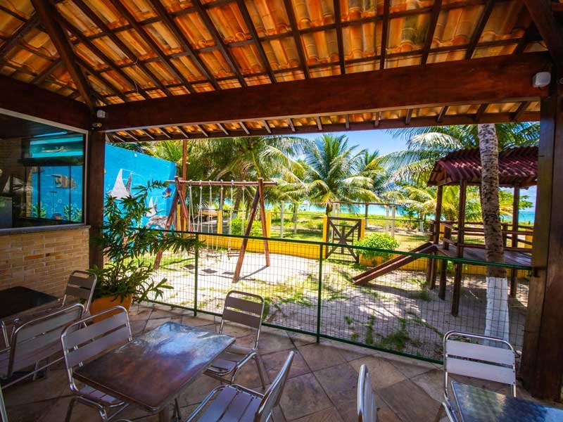 Quiosque com vista para o jardim